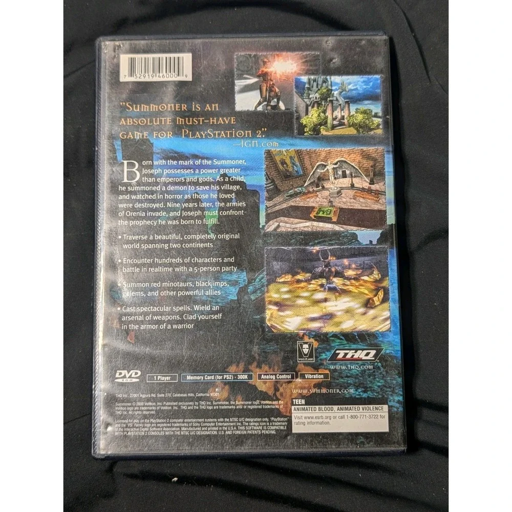 Summoner (Sony PlayStation 2, 2002) PS2 Complete Tested CIB